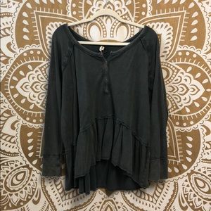 We the free Free people peplum highlow sweater top